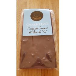 Tablette lait éclats de caramel et fleur de sel 100 g